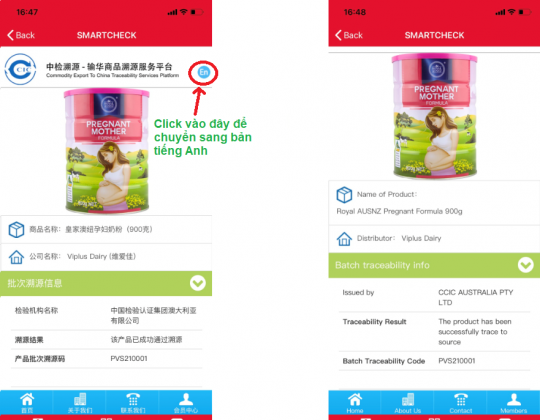 Tại sao nói Sữa Hoàng Gia Royal Ausnz là sữa Úc mà quét mã QR code dưới đáy hộp sữa lại ra tiếng Trung?