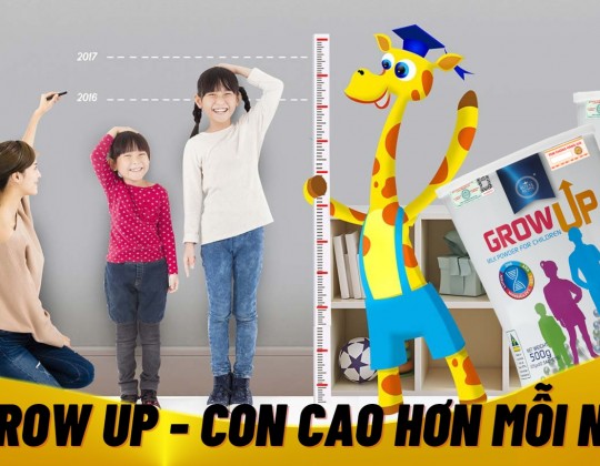 Grow Up: Sữa tăng chiều cao tốt nhất cho giai đoạn "vàng" phát triển của trẻ
