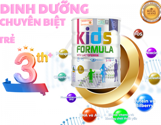 Kids Formula – Sữa mát phát triển toàn diện cho trẻ trên 3 tuổi tốt nhất hiện nay