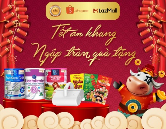 Sữa Hoàng Gia sale giữa tháng: Tết an khang – ngập tràn quà tặng